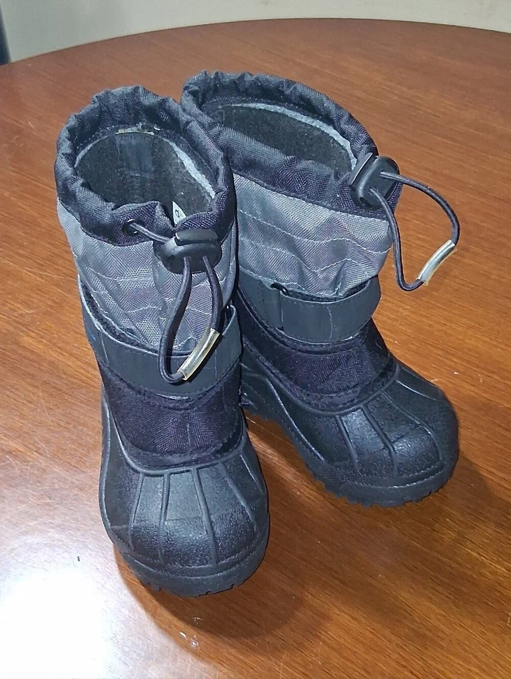 Columbia Black Winter Boots with Blue Logo